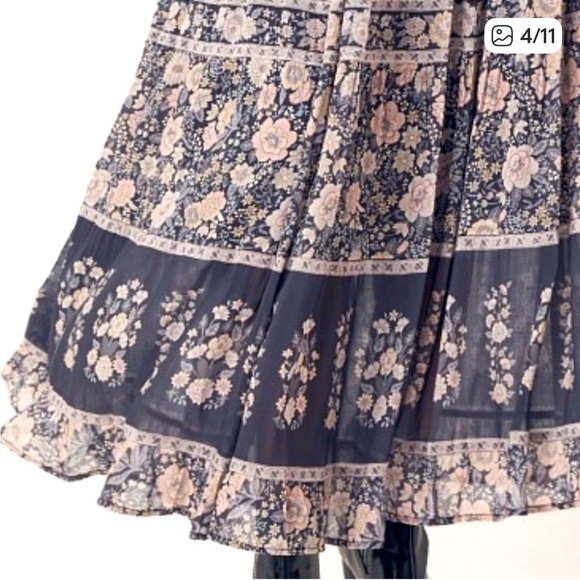 EUC Spell Juniper Maxi Skirt in Charcoal size small - Picture 4 of 11